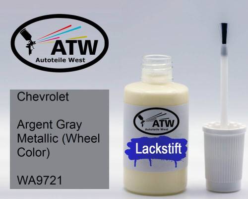 Chevrolet, Argent Gray Metallic (Wheel Color), WA9721: 20ml Lackstift, von ATW Autoteile West.